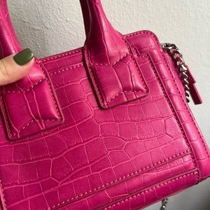 Hot Pink faux Crocodile Bag